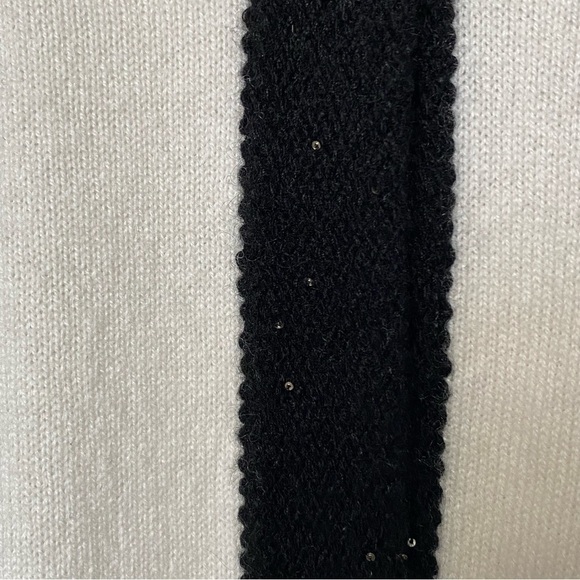 Richard Grand Long Cashmere Cardigan Sweater in Ivory Black, size M NWT - Picture 3 of 16